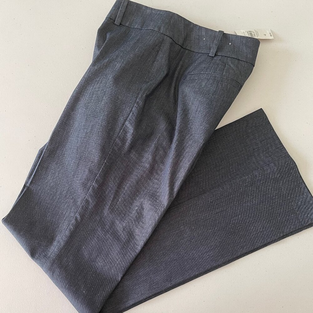 Ann Taylor Factory Signature Slacks Denim Blue Size 4 NWT